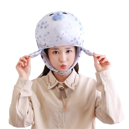 Uqezagpa Seal Pelz-Kopfbedeckung für Halloween-Partys, Maskerade, Kostüm-Zubehör, Foto-Requisiten, Halloween-Kostüme Uqezagpa Seal Pelz-Kopfbedeckung für Halloween-Partys, Maskerade, Kostüm-Zubehör, Foto-Requisiten, Halloween-Kostüme von Uqezagpa