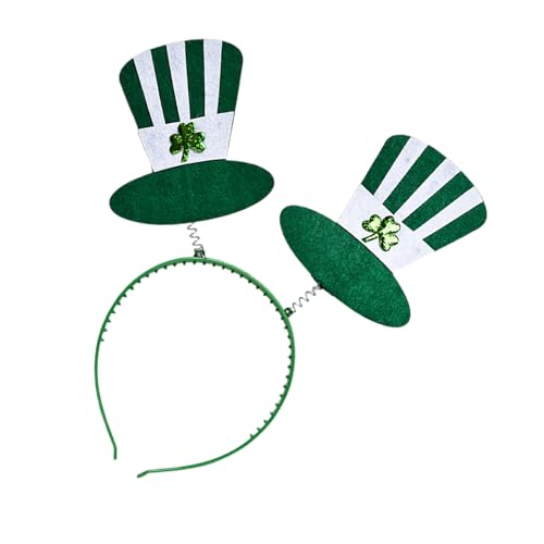 Uqezagpa StPatricks Haarband mit Festival-Dekoration, Pailletten-Kleeblatt-Hut für Feiertage, Partys, alle Altersgruppen, grünes Party-Kostüm, Haarband Uqezagpa StPatricks Haarband mit Festival-Dekoration, Pailletten-Kleeblatt-Hut für Feiertage, Partys, alle Altersgruppen, grünes Party-Kostüm, Haarband von Uqezagpa