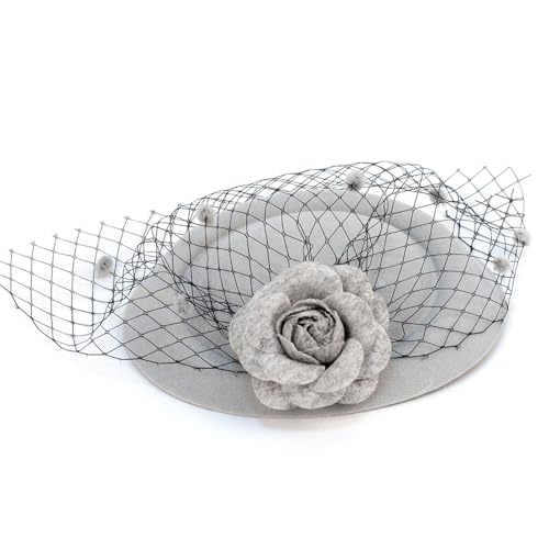 Uqezagpa Stilvolle Tüll-Kopfbedeckung für Damen, Zylinderhut, Kopfschmuck für Partys und Hochzeitsfeiern, Kostümzubehör, Damenhut von Uqezagpa