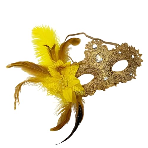 Uqezagpa Strassverziertes gefiedertes Gesicht, leichtes Kostüm, bequem zu tragen für Halloween, Event und Cosplay, Halloween Uqezagpa Strassverziertes gefiedertes Gesicht, leichtes Kostüm, bequem zu tragen für Halloween, Event und Cosplay, Halloween von Uqezagpa