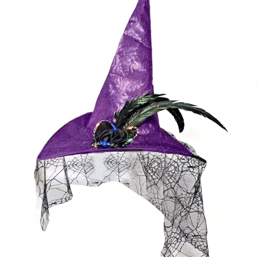 Uqezagpa Vampire Halloween Hüte Bühnenauftritte Hut Multifunktionale Hexe Kreative Erwachsene Dress Up Party Supplies Große Krempen von Uqezagpa