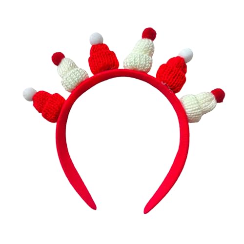 Uqezagpa Weihnachts-Haarband mit kleinem Hut, für Erwachsene und Kinder, Feiertagsfeiern, Kopfschmuck, Partyzubehör, Weihnachtsmannmütze, Stirnband von Uqezagpa