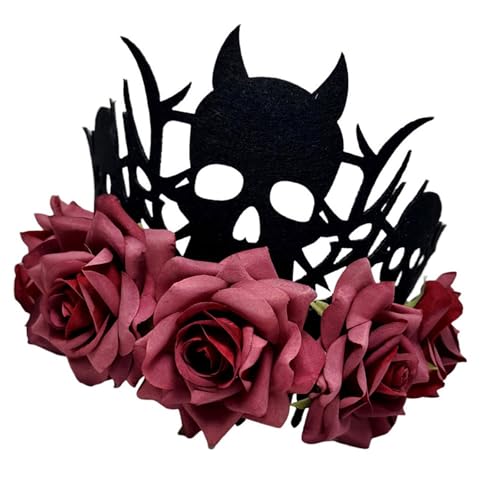 Uqezagpa Wiederverwendbare Hexenkronen mit Rosenblüte, Halloween-Party, Kopfbedeckung, leicht, Kinderkostüm, Dekoration, Halloween, Party, Kopfbedeckung für Damen, Herren, Kinder Uqezagpa Wiederverwendbare Hexenkronen mit Rosenblüte, Halloween-Party, Kopfbedeckung, leicht, Kinderkostüm, Dekoration, Halloween, Party, Kopfbedeckung für Damen, Herren, Kinder von Uqezagpa