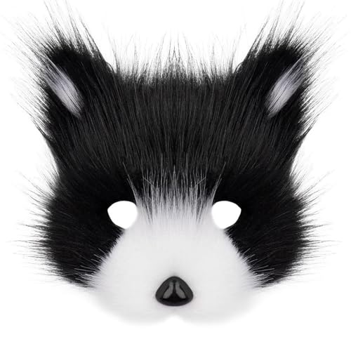Uqezagpa Wolf-Füchs-Kostüm, Plüschtier-Gesichtsbedeckung, Maskerade, Gesichtsbedeckung für Frauen und Mädchen, Halloween, Maskerade, Cosplay-Handschuhe Uqezagpa Wolf-Füchs-Kostüm, Plüschtier-Gesichtsbedeckung, Maskerade, Gesichtsbedeckung für Frauen und Mädchen, Halloween, Maskerade, Cosplay-Handschuhe von Uqezagpa
