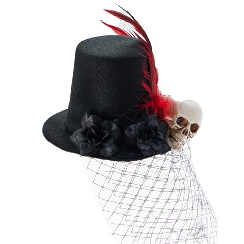 Uqezagpa Zylinder Unisex Top Cosplay für Halloween Industriealter mit Zahnrad Feder Schädel Rose Halloween-Kostüme für Kinder Uqezagpa Zylinder Unisex Top Cosplay für Halloween Industriealter mit Zahnrad Feder Schädel Rose Halloween-Kostüme für Kinder von Uqezagpa