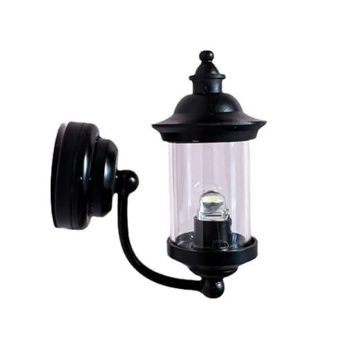 Wandleuchte Schlafzimmer Wandlampe Miniaturmöbel Modell Puppenhäuser Zubehör Realistische Beleuchtung Spielzeug Spielset 1:12 Metall Miniatur Puppenhäuser Beleuchtung von Uqezagpa