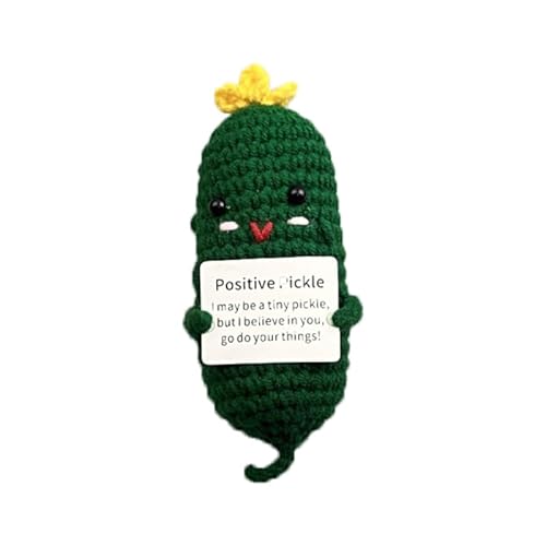 Urijk Positive Pocket Hug Niedliche Wolle Strickpuppe Pocket Hug Mini-Plüsch Positive Kartoffel Geschenk Gestrickte Kartoffel Puppe mit Positiven Karten Positive Geschenke für Partner Familie Freunde von Urijk