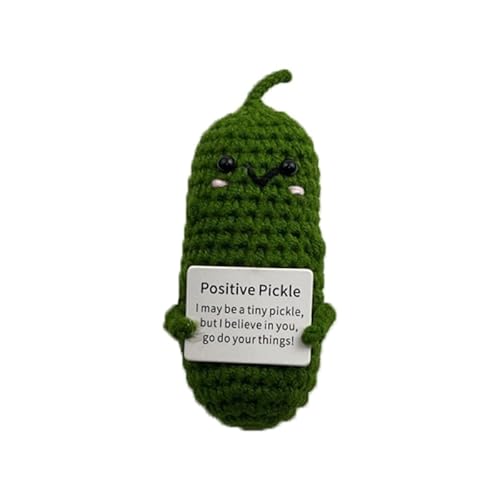 Urijk Positive Pocket Hug Niedliche Wolle Strickpuppe Pocket Hug Mini-Plüsch Positive Kartoffel Geschenk Gestrickte Kartoffel Puppe mit Positiven Karten Positive Geschenke für Partner Familie Freunde von Urijk