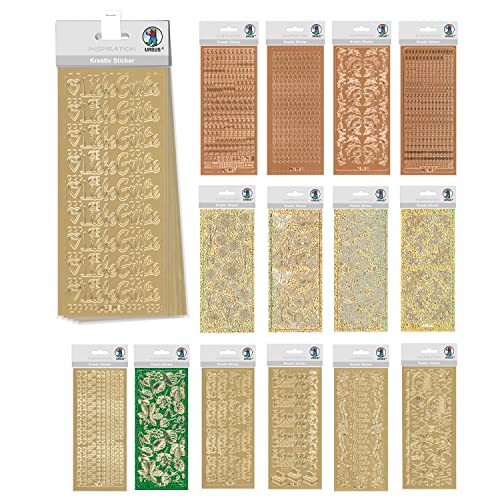 Ursus 59260002 - Kreativ Sticker Set Everyday 2, Set mit 15 verschiedenfarbigen Stickerbogen, selbstklebend, leicht abziehbar, geeignet zur Kartengestaltung Ursus 59260002 - Kreativ Sticker Set Everyday 2, Set mit 15 verschiedenfarbigen Stickerbogen, selbstklebend, leicht abziehbar, geeignet zur Kartengestaltung von Ursus