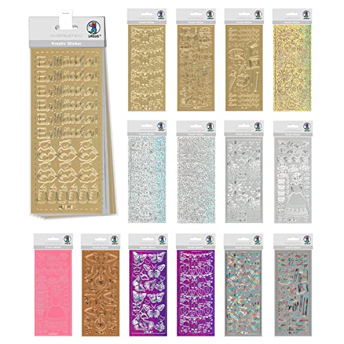 Ursus 59260007 - Kreativ Sticker Set Girl, Set mit 15 verschiedenfarbigen Stickerbogen, selbstklebend, leicht abziehbar, geeignet zur Kartengestaltung Ursus 59260007 - Kreativ Sticker Set Girl, Set mit 15 verschiedenfarbigen Stickerbogen, selbstklebend, leicht abziehbar, geeignet zur Kartengestaltung von Ursus