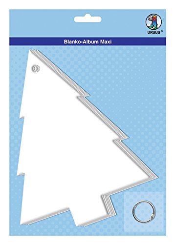 Ursus 15030005 - Blanko Album Maxi, Tannenbaum, weiß, 6 Seiten mit 1 Metallringen, ca. 15,8 x 20 cm, Stärke 1 mm, ideal um wertvolle Momente festzuhalten Ursus 15030005 - Blanko Album Maxi, Tannenbaum, weiß, 6 Seiten mit 1 Metallringen, ca. 15,8 x 20 cm, Stärke 1 mm, ideal um wertvolle Momente festzuhalten von Ursus