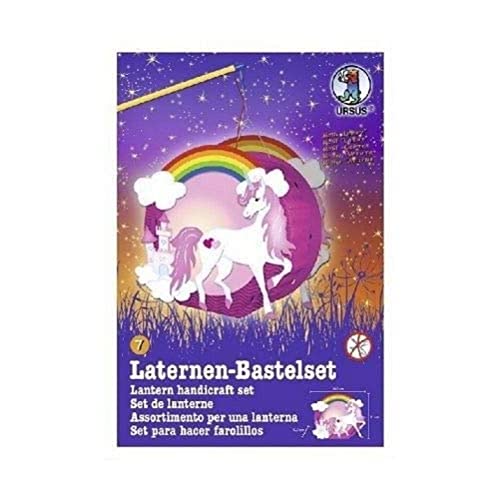 Ursus 18710007F - Laternen Bastel-Set Easy Line "Einhorn", Set mit Materialien zum selber Basteln einer Laterne (ca. 26 x 21 x 10,3 cm), inklusive Anleitung, ideal für den nächsten Laternenlauf von Ursus