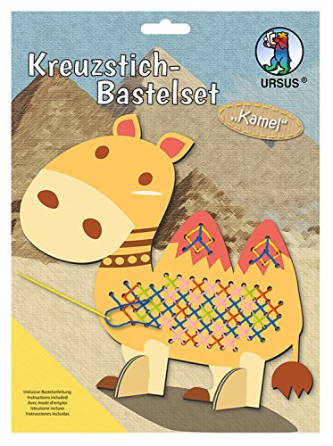Ursus 21420010F - Kreuzstich Bastelset, Kamel,Tiermotiv Aufsteller ca. 21 x 18 cm, Garn in 5 verschiendenen Farben, je 8 m lang, inklusive Bastelanleitung, für Jungen und Mädchen Ursus 21420010F - Kreuzstich Bastelset, Kamel,Tiermotiv Aufsteller ca. 21 x 18 cm, Garn in 5 verschiendenen Farben, je 8 m lang, inklusive Bastelanleitung, für Jungen und Mädchen von Ursus