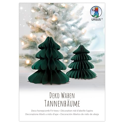 Ursus 24290002F - Deko Waben Tannenbäume, Wabenball Dekoration zu Weihnachten, 2 Stück in verschiedenen Größen, Grün, zum Aufhängen oder Hinstellen Ursus 24290002F - Deko Waben Tannenbäume, Wabenball Dekoration zu Weihnachten, 2 Stück in verschiedenen Größen, Grün, zum Aufhängen oder Hinstellen von Ursus