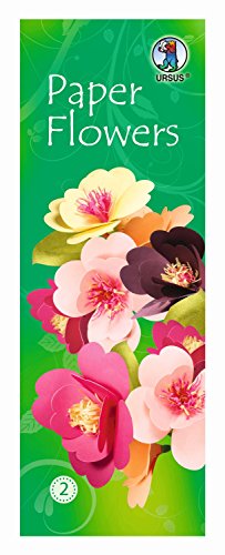 Ursus 27020002 - Papier Flower Set 2, Materialien für 10 Paper Flowers, Durchmesser ca. 8 10 cm, inklusive Bastelanleitung, zum Basteln von Papierblüten von Ursus