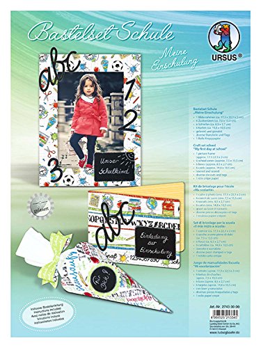 Ursus 27430000 - Bastelset Schule Einschulung, Set mit Zuckertüten, Bilderrahmen, Karten , Tags, Krepppapier, gelasert und genutet, inklusive Bastelanleitung, ideal für eine unvergessliche Einschulung Ursus 27430000 - Bastelset Schule Einschulung, Set mit Zuckertüten, Bilderrahmen, Karten , Tags, Krepppapier, gelasert und genutet, inklusive Bastelanleitung, ideal für eine unvergessliche Einschulung von Ursus