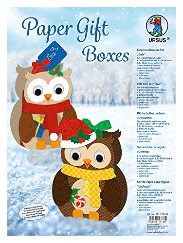 Ursus 28100099F - Geschenkboxen Set Eule, 8 Boxen, sortiert in 2 Motiven, mehrfarbig, 9,5 x 14 x 4 cm und 9,5 x 12,3 x 4 cm Ursus 28100099F - Geschenkboxen Set Eule, 8 Boxen, sortiert in 2 Motiven, mehrfarbig, 9,5 x 14 x 4 cm und 9,5 x 12,3 x 4 cm von Ursus