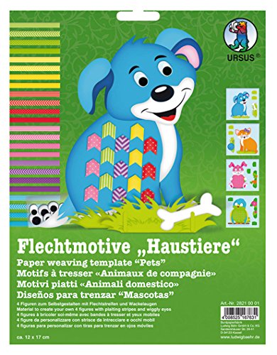 Ursus 28210001F - Flechtmotive Haustiere, Flechtstreifen und Wackelaugen von Ursus