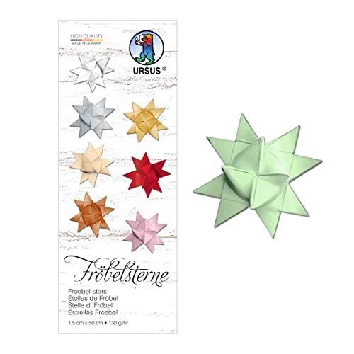 Ursus 3210030 - Papierstreifen für Fröbelsterne, mint, aus Tonzeichenpapier 130 g/qm, ca. 1,5 x 50 cm, 80 Streifen für ca. 20 Sterne, Bastelklassiker zur Weihnachtszeit Ursus 3210030 - Papierstreifen für Fröbelsterne, mint, aus Tonzeichenpapier 130 g/qm, ca. 1,5 x 50 cm, 80 Streifen für ca. 20 Sterne, Bastelklassiker zur Weihnachtszeit von Ursus