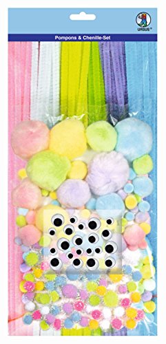 Ursus 39520001 - Pompons und Chenille Set 1, 300 Teile, in verschiedenen Größen und Farben, zum Basteln von lustigen Figuren und für andere kreative Ideen Ursus 39520001 - Pompons und Chenille Set 1, 300 Teile, in verschiedenen Größen und Farben, zum Basteln von lustigen Figuren und für andere kreative Ideen von Ursus