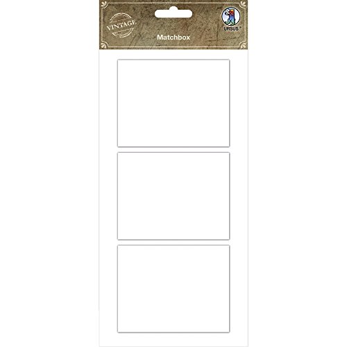 Ursus 40800000 - Blanco Streichholzschachteln, weiß, 3 Stück, ca. 9,2 x 7,1 x 2,6 cm, zum Selbstgestalten, ideal als Bastelmaterial Ursus 40800000 - Blanco Streichholzschachteln, weiß, 3 Stück, ca. 9,2 x 7,1 x 2,6 cm, zum Selbstgestalten, ideal als Bastelmaterial von Ursus