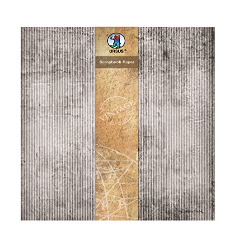 Ursus 40870010 - Scrapbook paper, Vintage, Schrift, ca. 30,5 x 30,5 cm, 190 g/qm, 5 Blatt, beidseitig bedruckt, Vorder- und Rückseite in verschiedenen Motiven, mit Banderole Ursus 40870010 - Scrapbook paper, Vintage, Schrift, ca. 30,5 x 30,5 cm, 190 g/qm, 5 Blatt, beidseitig bedruckt, Vorder- und Rückseite in verschiedenen Motiven, mit Banderole von Ursus