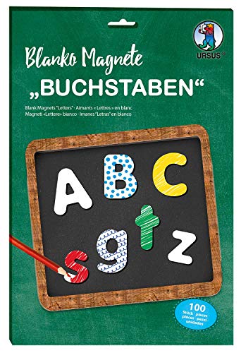 Ursus 43120099 - Blanko Magnet Buchstaben, weiß, 100 Stück, ca. 3,2-4,3 cm, zum Selbstgestalten, lehrreicher Spielspaß für Jungen und Mädchen, ideal als Geschenk für die Einschulung, bunt Ursus 43120099 - Blanko Magnet Buchstaben, weiß, 100 Stück, ca. 3,2-4,3 cm, zum Selbstgestalten, lehrreicher Spielspaß für Jungen und Mädchen, ideal als Geschenk für die Einschulung, bunt von Ursus
