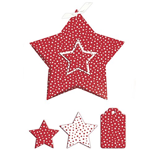 Ursus 5090003 - Geschenkbox Stella, Sterne rot, 5 Stück, aus Fotokarton 300 g/qm, beidseitig bedruckt, vorgestanzt und genutet, inklusive 15 Paper Tags, ideal für kleine Überraschungen Ursus 5090003 - Geschenkbox Stella, Sterne rot, 5 Stück, aus Fotokarton 300 g/qm, beidseitig bedruckt, vorgestanzt und genutet, inklusive 15 Paper Tags, ideal für kleine Überraschungen von Ursus