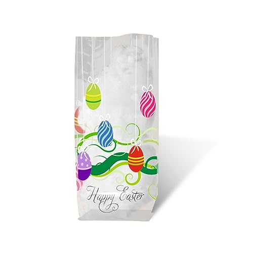 Ursus 5250000 - Geschenk Bodenbeutel, Frohe Ostern, 10 Stück, aus lebensmittelechter Folie, ca. 11,5 x 19 cm, transparent, bedruckt, ideal für kleine Überraschungen Ursus 5250000 - Geschenk Bodenbeutel, Frohe Ostern, 10 Stück, aus lebensmittelechter Folie, ca. 11,5 x 19 cm, transparent, bedruckt, ideal für kleine Überraschungen von Ursus