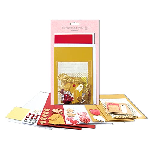 Ursus 56100004 - Grußkartenset Greetings Love, 2 x 2 Kartenformate mit Kuverts, 100 Klebestickern, zur individuellen Kartengestaltung von Ursus