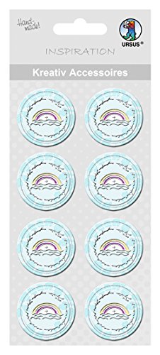 Ursus 564000280 - Kreativ Accessoires Spirit, Regenbogen, 8 Stück, selbstklebend, aus verschiedenen hochwertigen Materialien, zum Dekorieren von Karten und Geschenke Ursus 564000280 - Kreativ Accessoires Spirit, Regenbogen, 8 Stück, selbstklebend, aus verschiedenen hochwertigen Materialien, zum Dekorieren von Karten und Geschenke von Ursus