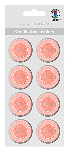 Ursus 564000343 - Kreativ Accessoires Jesus, Fisch, orange, 8 Stück, selbstklebend, aus verschiedenen hochwertigen Materialien, zum Dekorieren von Karten und Geschenke Ursus 564000343 - Kreativ Accessoires Jesus, Fisch, orange, 8 Stück, selbstklebend, aus verschiedenen hochwertigen Materialien, zum Dekorieren von Karten und Geschenke von Ursus