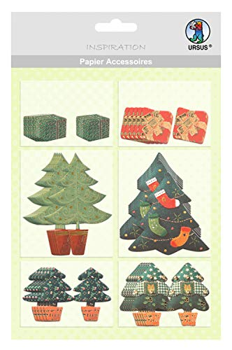 Ursus 56500010 - Papier Accessoires Weihnachtsbaum 10, 36 Stück in 6 verschiedenen Motiven, einseitig bedruckt und veredelt, ideal zur Verzierung von Karten, Scrapbooking und Geschenken Ursus 56500010 - Papier Accessoires Weihnachtsbaum 10, 36 Stück in 6 verschiedenen Motiven, einseitig bedruckt und veredelt, ideal zur Verzierung von Karten, Scrapbooking und Geschenken von Ursus