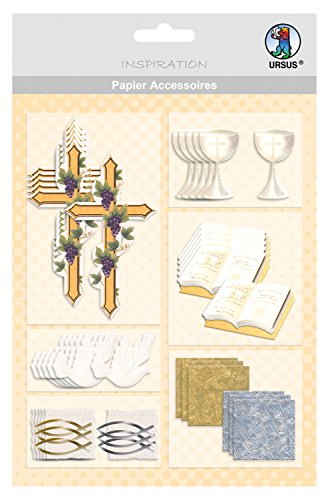 Ursus 56500019 - Papier Accessoires Christliche Symbole, Klassisch, einseitig bedruckt und veredelt, , ideal zur Verzierung von Karten, Scrapbooking und Geschenken Ursus 56500019 - Papier Accessoires Christliche Symbole, Klassisch, einseitig bedruckt und veredelt, , ideal zur Verzierung von Karten, Scrapbooking und Geschenken von Ursus