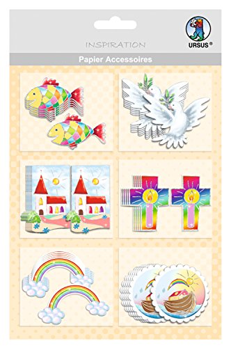 Ursus 56500048 - Papier Accessoires Christliche Symbole, 6 verschiedene Motiven, einsetig bedruckt, ideal zur Verzierung von Karten, Scrapbooking und Geschenken Ursus 56500048 - Papier Accessoires Christliche Symbole, 6 verschiedene Motiven, einsetig bedruckt, ideal zur Verzierung von Karten, Scrapbooking und Geschenken von Ursus