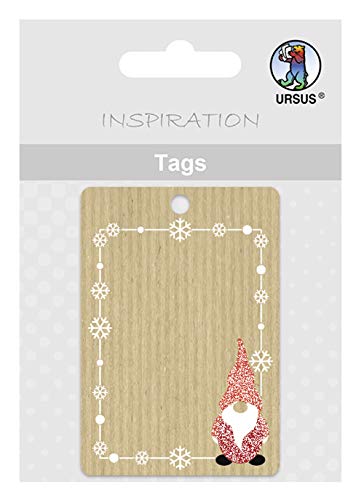 Ursus 56710014 - Geschenkanhänger Wichtel, 8 Stück, ca. 4,9 x 7,1 cm, beidseitig bedruckt, Vorderseite teils mit Glitter veredelt, ideal zum Dekorieren von Geschenken Ursus 56710014 - Geschenkanhänger Wichtel, 8 Stück, ca. 4,9 x 7,1 cm, beidseitig bedruckt, Vorderseite teils mit Glitter veredelt, ideal zum Dekorieren von Geschenken von Ursus
