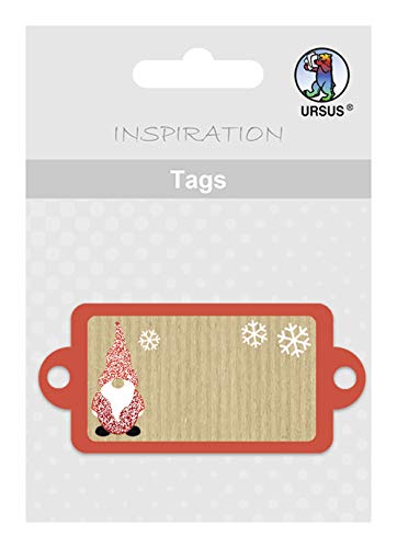 Ursus 56710018 - Geschenkanhänger Wichtel, quer, 8 Stück, ca. 3,45 x 7,5 cm, beidseitig bedruckt, Vorderseite teils mit Glitter veredelt, ideal zum Dekorieren von Geschenken Ursus 56710018 - Geschenkanhänger Wichtel, quer, 8 Stück, ca. 3,45 x 7,5 cm, beidseitig bedruckt, Vorderseite teils mit Glitter veredelt, ideal zum Dekorieren von Geschenken von Ursus