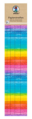 Ursus 57500007 - Papierstreifen, ca. 47,5 cm, 5 verschiedenen Breiten, regenbogen von Ursus