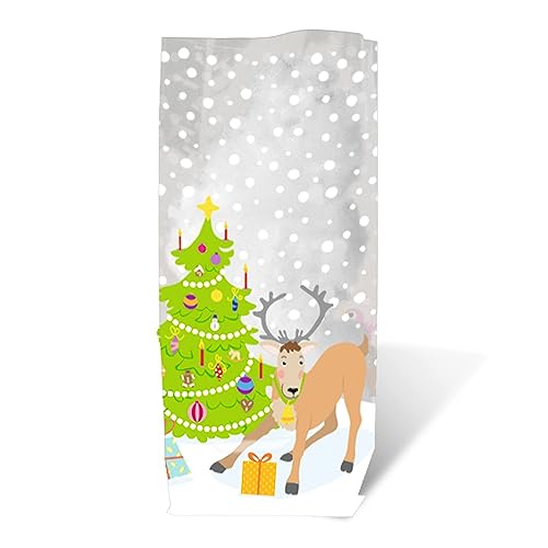 Ursus 6140000 - Geschenk Bodenbeutel, Rentiere, 10 Stück, aus lebensmittelechter Folie, ca. 11,5 x 19 cm, transparent, bedruckt, ideal für kleine Überraschungen Ursus 6140000 - Geschenk Bodenbeutel, Rentiere, 10 Stück, aus lebensmittelechter Folie, ca. 11,5 x 19 cm, transparent, bedruckt, ideal für kleine Überraschungen von Ursus