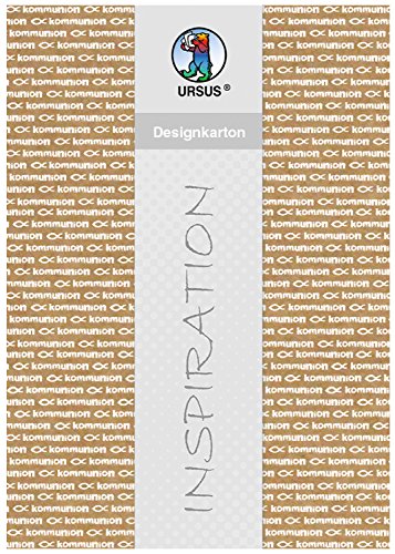 Ursus 62194604 - Designkarton Young Spirit, Kommunion, DIN A4, 250 g/qm, 5 Blatt mit Banderole, aus Kraftkarton, einseitig bedruckt, ideal für kreatives Basteln von Ursus