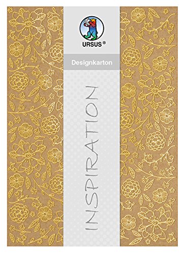 Ursus 62384601F - Designkarton, Selection, Blumen, gold, DIN A4, 250 g/qm, 25 Blatt, aus Kraftkarton, einseitig folienveredelt, ideal für kreative Bastelarbeiten Ursus 62384601F - Designkarton, Selection, Blumen, gold, DIN A4, 250 g/qm, 25 Blatt, aus Kraftkarton, einseitig folienveredelt, ideal für kreative Bastelarbeiten von Ursus