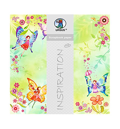 Ursus 703000233 - Premium Glitter Scrapbook paper, Elfen, ca. 30,5 x 30,5 cm, 190 g/qm, 5 Blatt mit Banderole, beidseitig bedruckt, Vorderseite mit Glitter veredelt, Motiv 233 Ursus 703000233 - Premium Glitter Scrapbook paper, Elfen, ca. 30,5 x 30,5 cm, 190 g/qm, 5 Blatt mit Banderole, beidseitig bedruckt, Vorderseite mit Glitter veredelt, Motiv 233 von Ursus