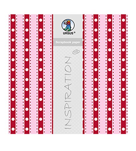 Ursus 709400118 - Scrapbook paper, Lotta 1, ca. 30,5 x 30,5 cm, 190 g/qm, 5 Blatt mit Banderole, beidseitig bedruckt, Vorder- und Rückseite in verschiedenen Farben und Motiven, Motiv 118 Ursus 709400118 - Scrapbook paper, Lotta 1, ca. 30,5 x 30,5 cm, 190 g/qm, 5 Blatt mit Banderole, beidseitig bedruckt, Vorder- und Rückseite in verschiedenen Farben und Motiven, Motiv 118 von Ursus