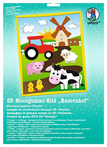 Ursus 8780002 - Moosgummi Bild 3D Bauernhof von Ursus