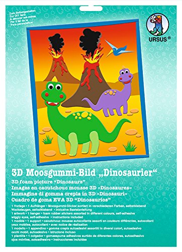 Ursus 8780004 - Moosgummi Bild 3D Dinosaurier von Ursus