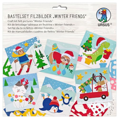 Ursus 8800003F - Bastelset Filzbilder Winter Friends, Set aus Motivkarten, Filzstanzteilen und Wackelaugen, inkl. Schritt für Schritt Anleitung Ursus 8800003F - Bastelset Filzbilder Winter Friends, Set aus Motivkarten, Filzstanzteilen und Wackelaugen, inkl. Schritt für Schritt Anleitung von Ursus
