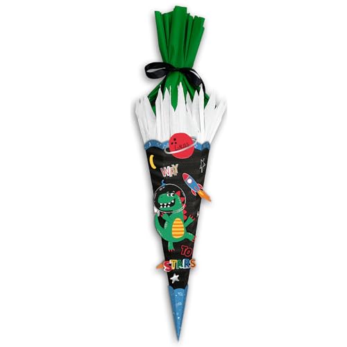 Ursus 9870022 - Schultüten-Bastelset Easy Line Space Dino, Schwarz, 6-eckig, vorgestanzte 3D-Colorwellpappe, 68 cm, Durchmesser ca. 20 cm, zum Basteln einer individuellen Zuckertüte Ursus 9870022 - Schultüten-Bastelset Easy Line Space Dino, Schwarz, 6-eckig, vorgestanzte 3D-Colorwellpappe, 68 cm, Durchmesser ca. 20 cm, zum Basteln einer individuellen Zuckertüte von Ursus