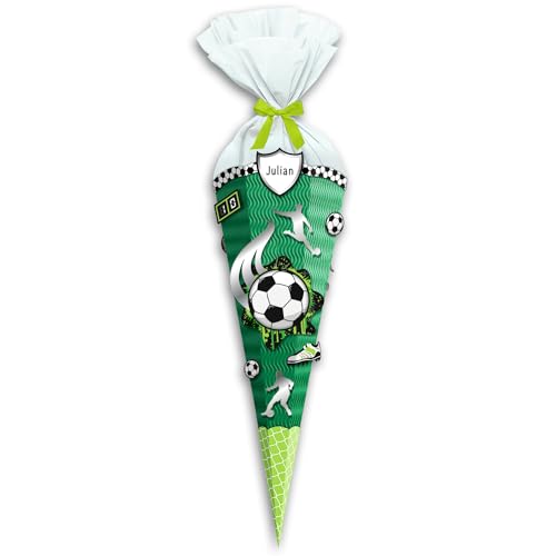 Ursus 9890003 - Schultüten-Bastelset Easy Line mini Fußballspiel, Grün, 6-eckig, vorgestanzte 3D-Colorwellpappe, 41 cm, Durchmesser ca. 15 cm, zum Basteln einer individuellen Zuckertüte Ursus 9890003 - Schultüten-Bastelset Easy Line mini Fußballspiel, Grün, 6-eckig, vorgestanzte 3D-Colorwellpappe, 41 cm, Durchmesser ca. 15 cm, zum Basteln einer individuellen Zuckertüte von Ursus
