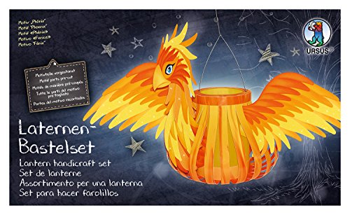 Ursus 18720010F - Laternen Bastelset Phoenix, Set zum Basteln einer Laterne, für Kinder, inklusive Bastelanleitung, ideal für den nächsten Laternenlauf von Ursus