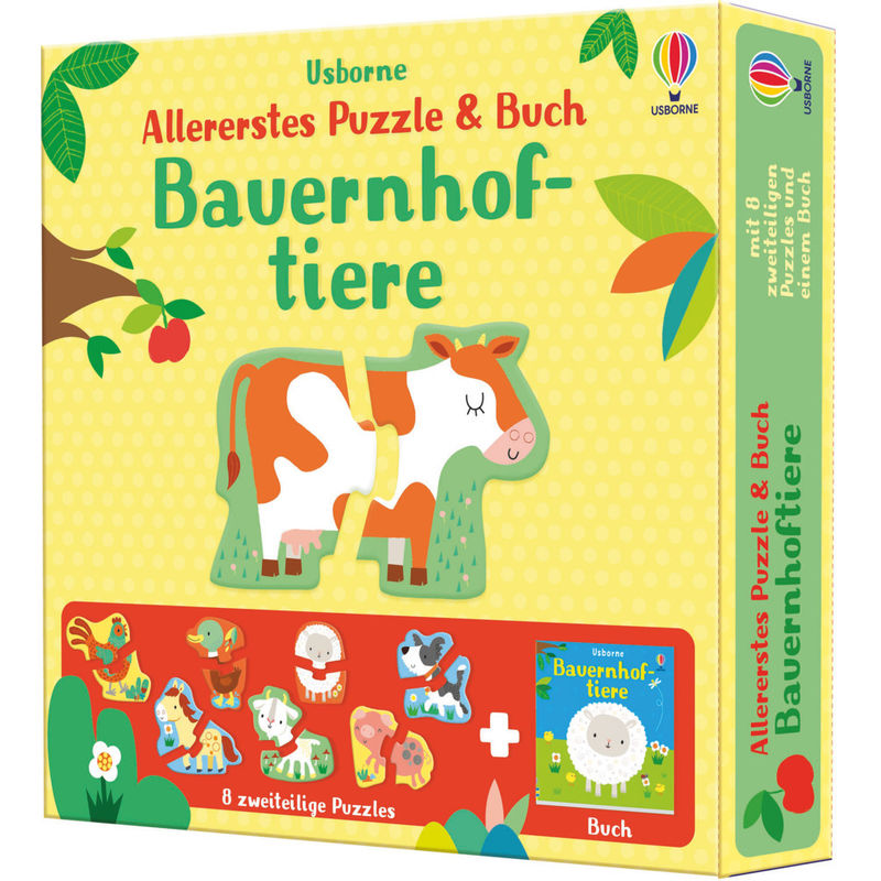 Allererstes-Puzzle-und-Buch-Reihe - Allererstes Puzzle & Buch: Bauernhoftiere von Usborne Verlag